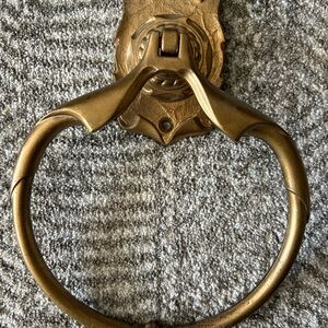 Amerock Carriage House Brass Scroll Round Hand Towel Ring 1970s Vintage